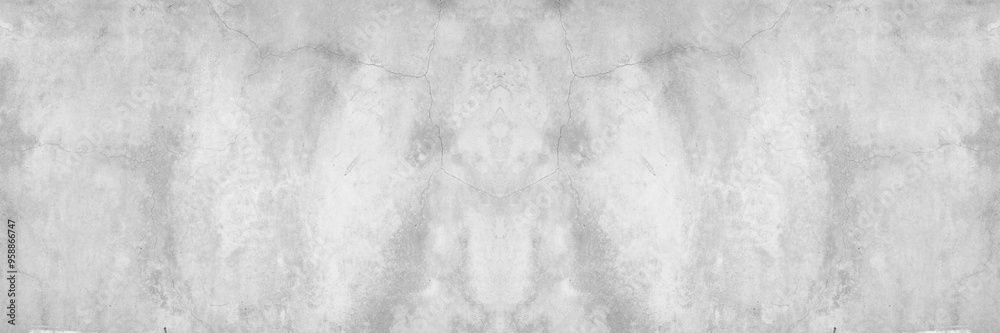Naklejka premium Old wall panorama texture cement dirty gray with black background abstract grey and silver color design are light with white background.