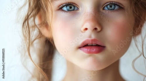 Portrait of a Young Girl with Blue Eyes