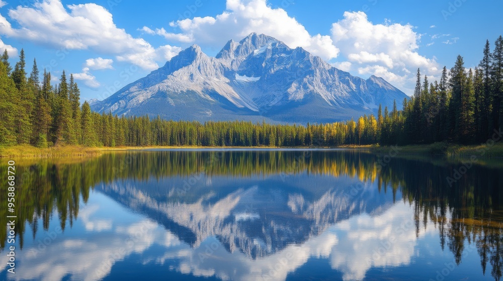 Mountain Reflection in Serene Lake Mountain Reflection in Serene Lake
