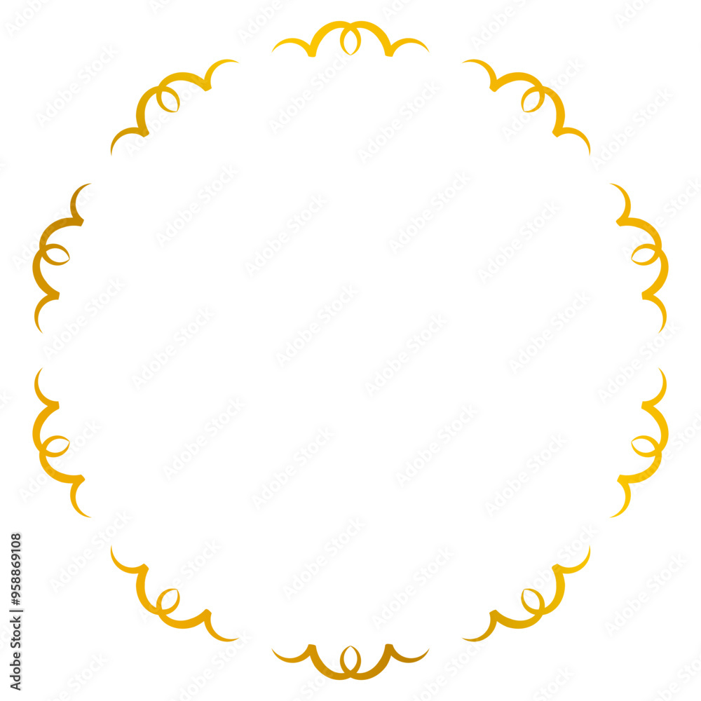 Aesthetic gold round edge border Aesthetic gold round edge border