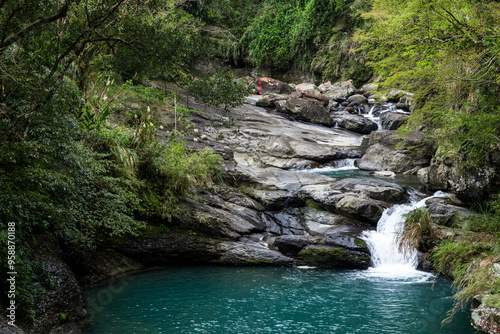 Tropical forest in Xiao Wulai Scenic Area at Taoyuan of Taiwan photo