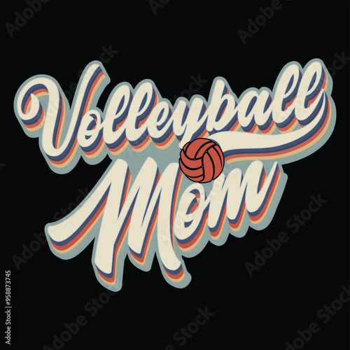 Volleyball mom like a regiular dad but cooler t-shirt design template