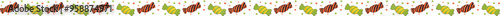 Halloween candy line border illustration on transparent background.
