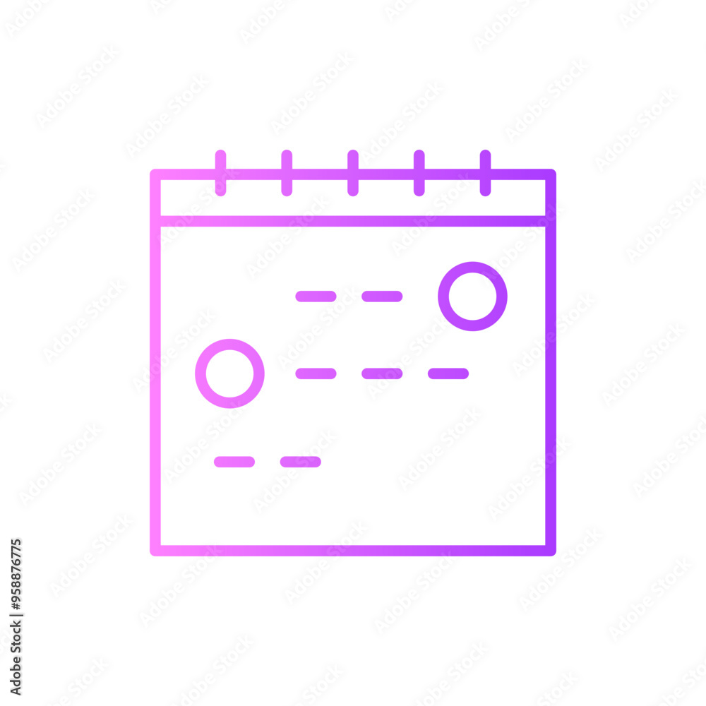 calendar gradient icon calendar gradient icon