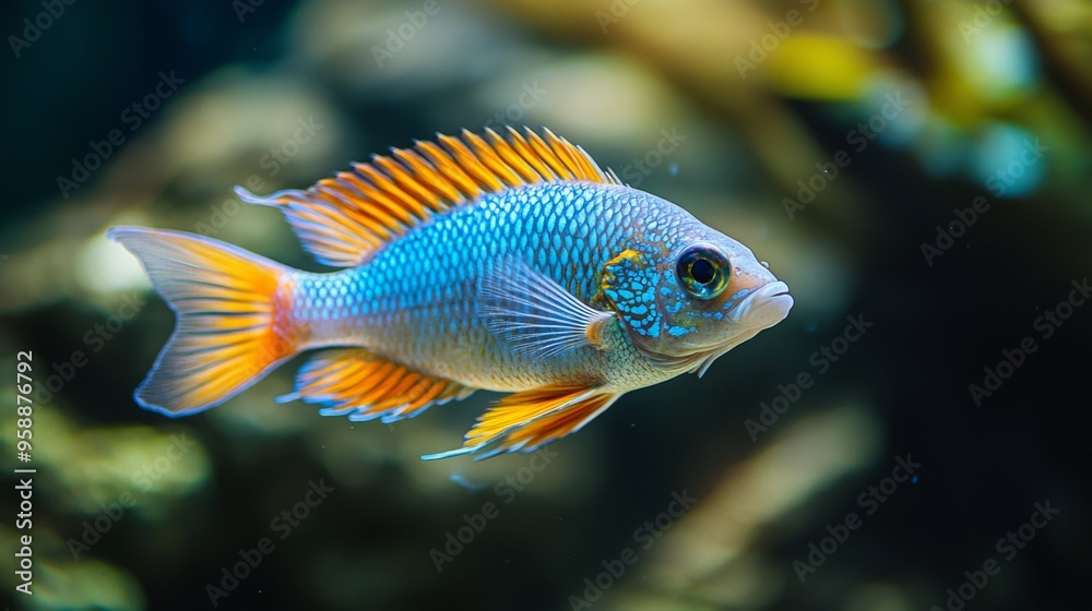 Fototapeta premium Colorful Tropical Fish in Aquarium