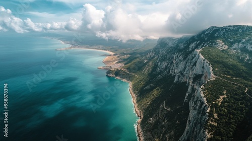 Coastal view from Gibraltar's peak