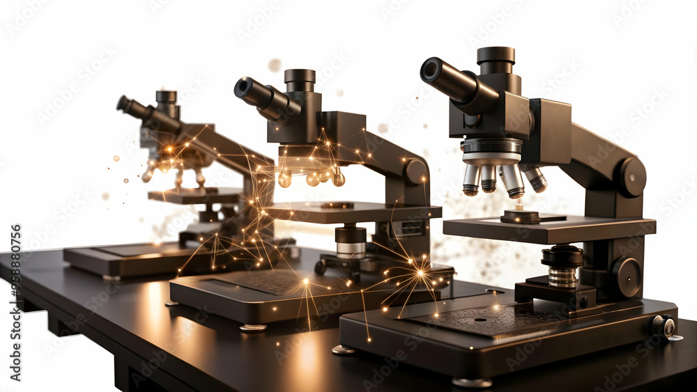Fototapeta premium Futuristic AI-Powered Research Lab Background with Cutting-Edge Technology and Holographic Displays - Smart Business Concept in a Sleek Vector Illustration
