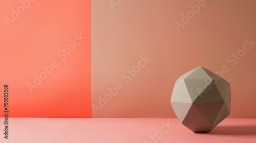 Abstract Geometric Shape on a Colorful Background