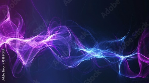 Abstract Purple and Blue Swirling Lines