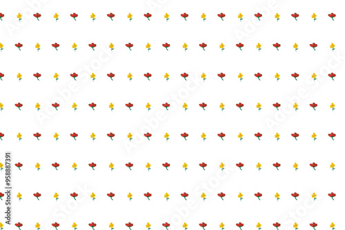 pattern with colorful flower