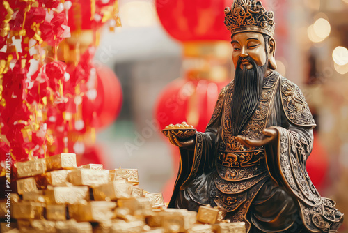 The Chinese God of Wealth: A Symbol of Prosperity and Abundance photo