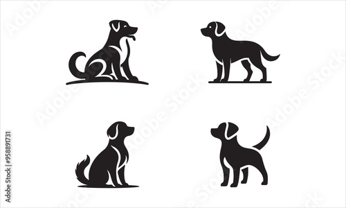 Dog vector illustration collection eps