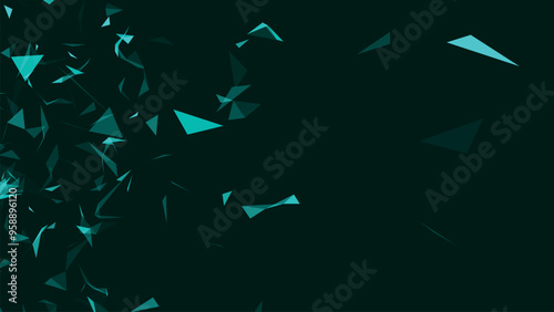 Abstract background with connecting dots and lines. Network connection structure. Data technology and scientific illustration. Plexus effect. 3D vector illustration