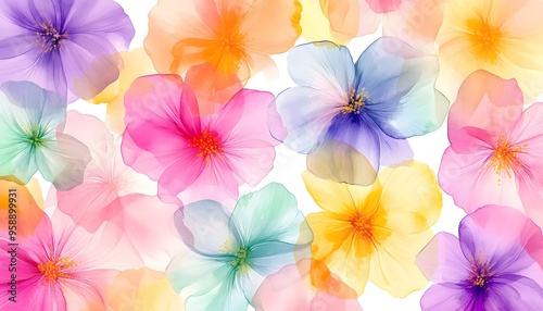 Watercolor floral background