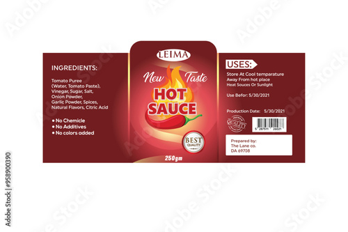 BBQ sauce label design sauce label design Mexican food packaging barbecue spicy sauce	