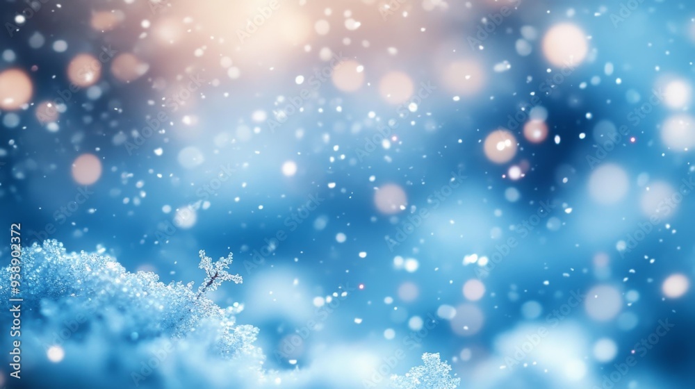 Winter Snowflakes Falling Generative AI Winter Snowflakes Falling Generative AI