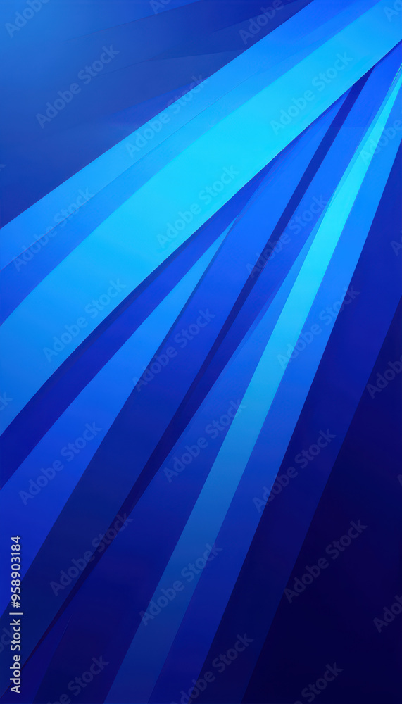 Obraz premium Vibrant blue abstract background featuring gradient lines and dynamic patterns in a modern design aesthetic