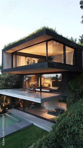 Modern Architecture Design with Swimming Pool