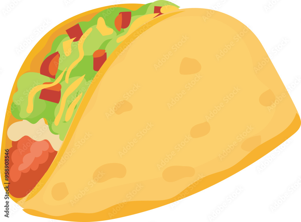 Cartoon tacos doodle illustration on transparent background.
Cartoon tacos doodle illustration on transparent background.