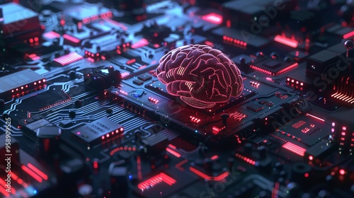 Brain Chip software testing ai neurotechnology implants human central sulcus mind circuit board photo