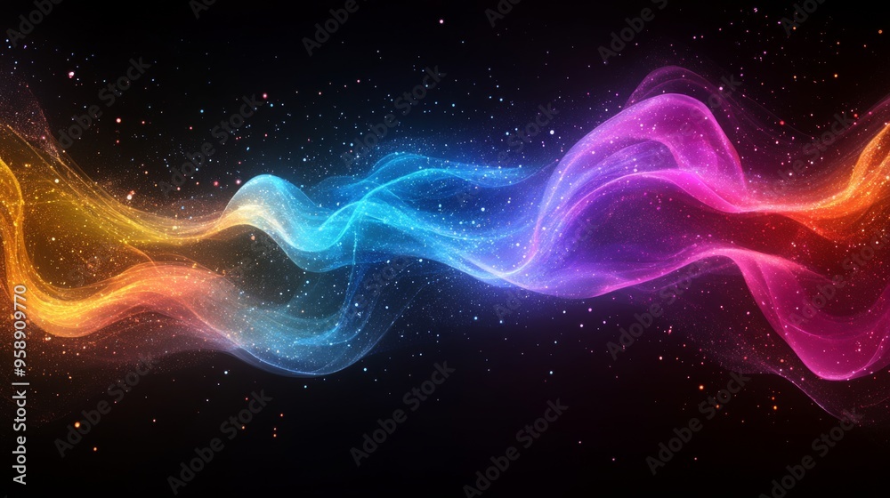 Abstract Colorful Wave of Light Abstract Colorful Wave of Light
