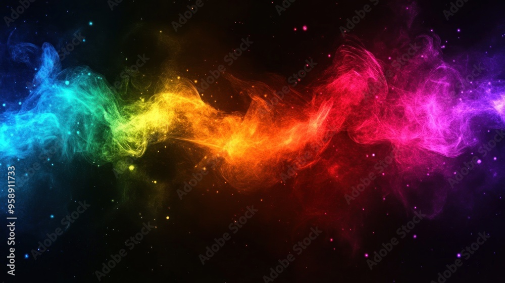 Fototapeta premium Abstract Rainbow Smoke