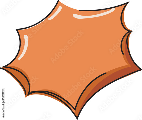 Commic speech bubble illustration on transparent background.

