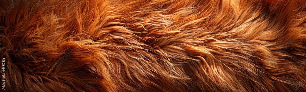 Close up of a dog's fur with long hair, banner Close up of a dog's fur with long hair, banner