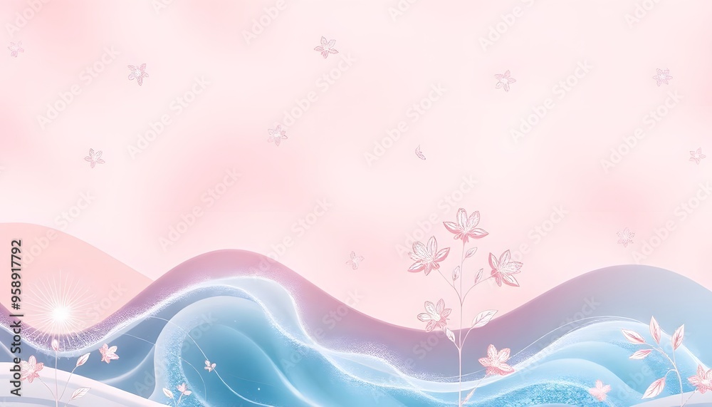 Soft, flowing pink and white fabric with delicate, ethereal folds and waves Soft, flowing pink and white fabric with delicate, ethereal folds and waves