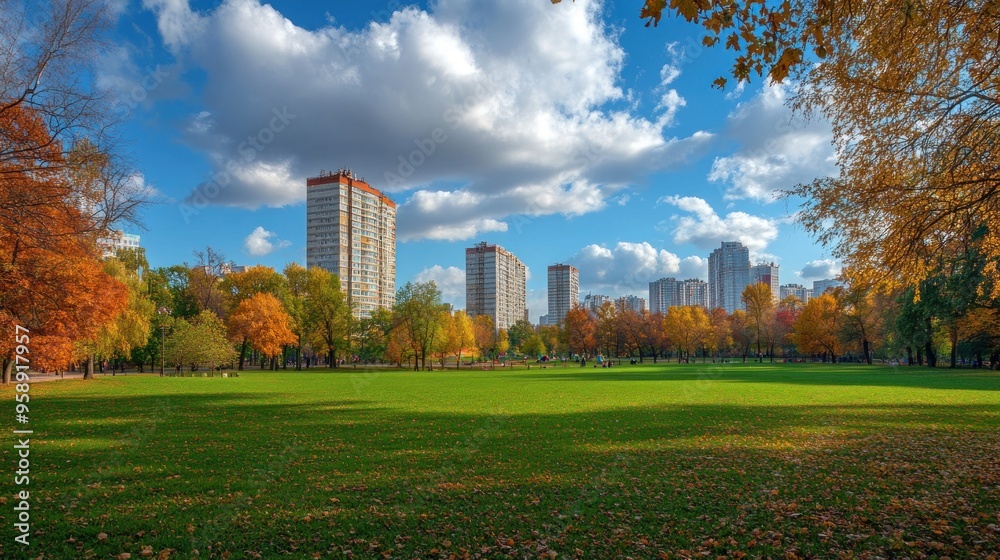 Autumn Park in the City Autumn Park in the City