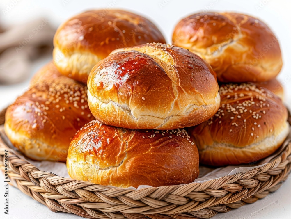 tasty white bread buns