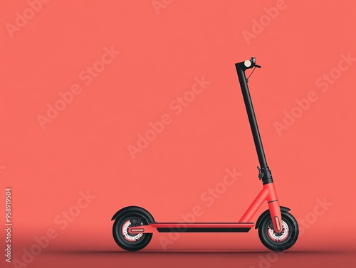 Modern electric scooter in an urban setting.