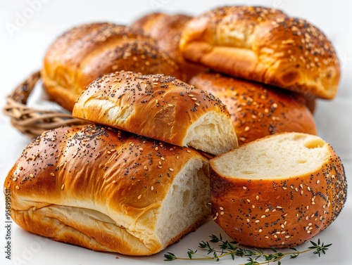 tasty white bread buns