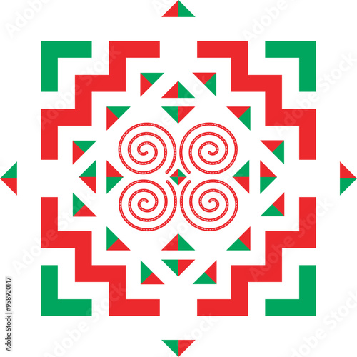Hmong ethnic patterns, curves forming mountains and spirals, which are the identity of the Hmong ethnic group, are used to make clothes, skirts, bags, etc.