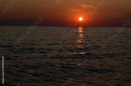 sunset over the sea