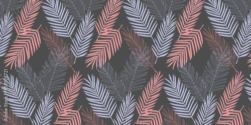 Seamless vector pattern of abstract leaves for bed linen, wallpaper and textures