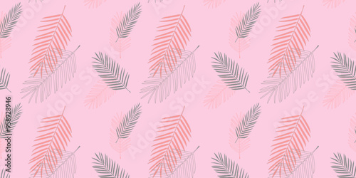 Seamless vector pattern of abstract leaves for bed linen, wallpaper and textures