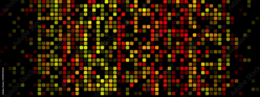 Vibrant Pixelated Design: Red, Orange, and Yellow on Dark Background Vibrant Pixelated Design: Red, Orange, and Yellow on Dark Background