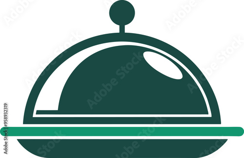 a food serving tray silhouette vector illustration