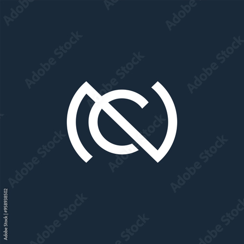 NC, CN Alphabets Letters Logo Monogram