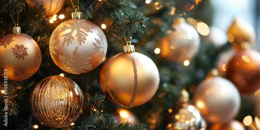 Merry christmas and happy new year festive background