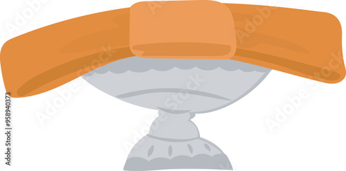 Cartoon set of monk's robes illustration on transparent background.
