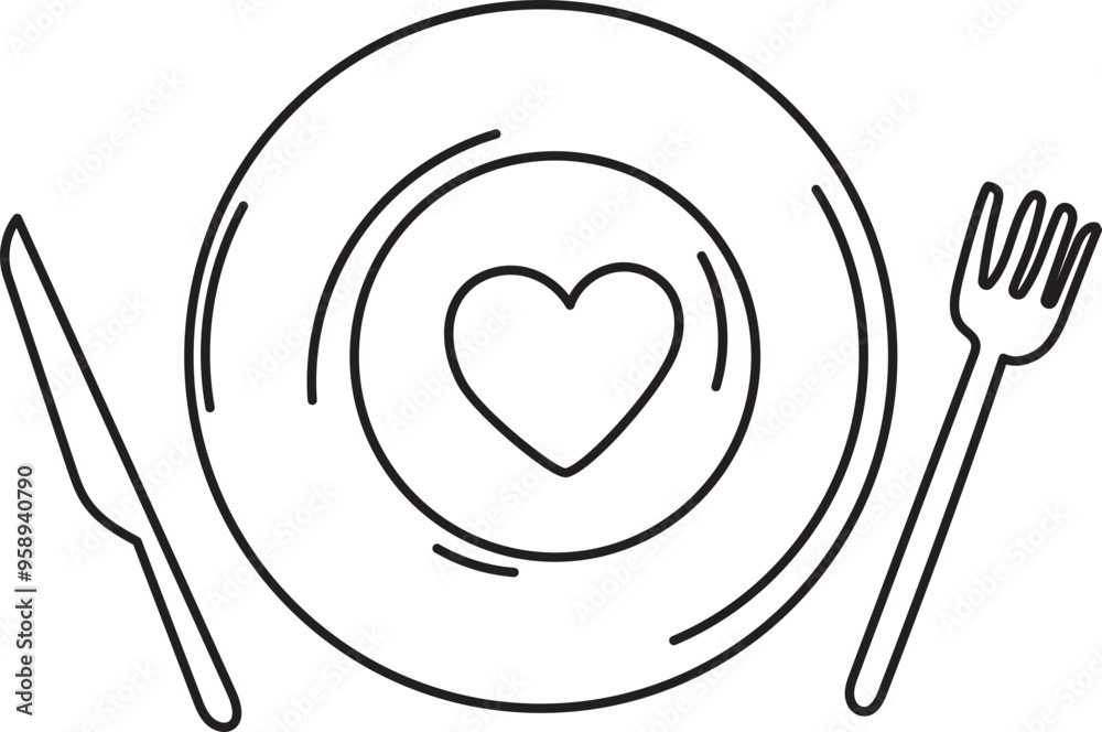 Hand drawn dish set illustration on transparent background. Hand drawn dish set illustration on transparent background.