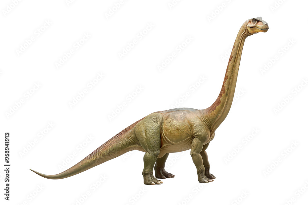 Brachiosaurus depicted with its long neck and powerful legs Brachiosaurus depicted with its long neck and powerful legs
