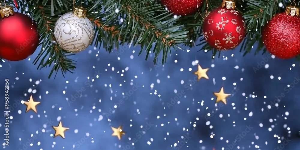 Merry christmas and happy new year festive background