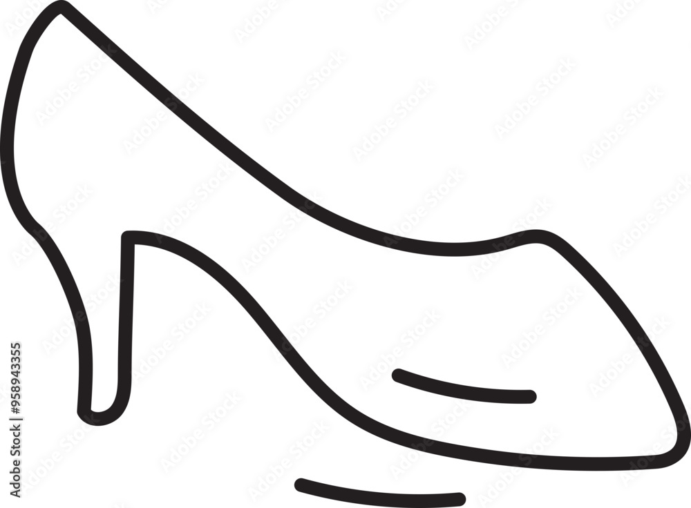 Hand drawn high heels illustration on transparent background.
Hand drawn high heels illustration on transparent background.