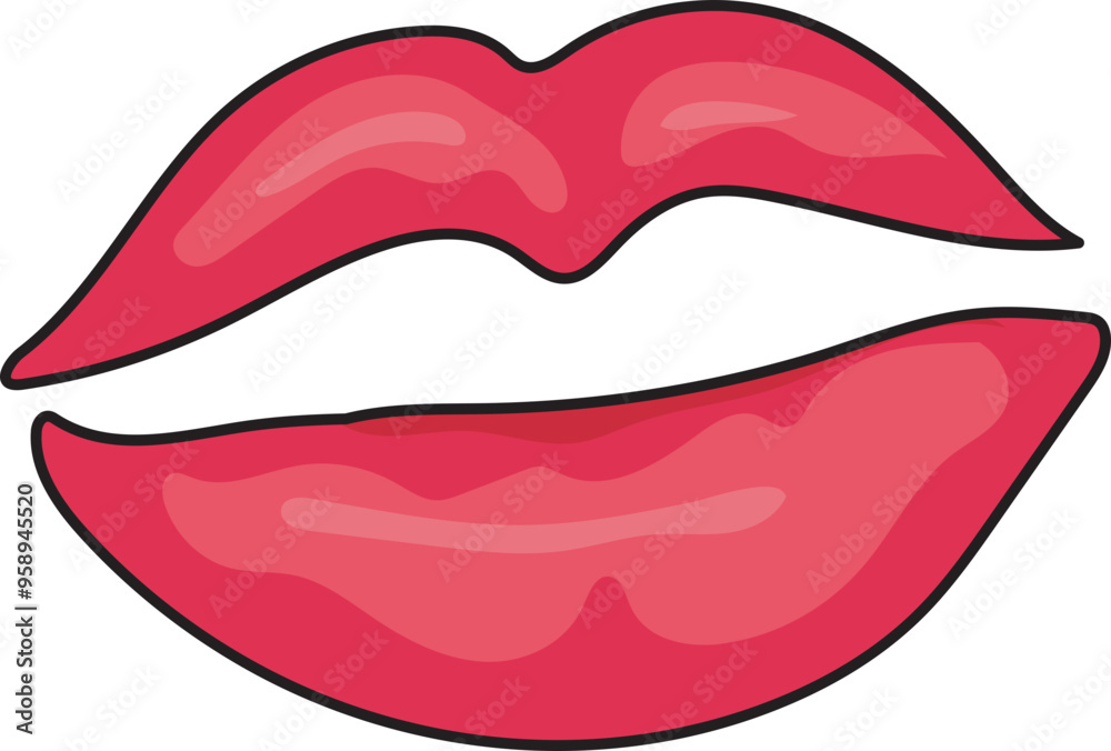 Cartoon mouth illustration on transparent background.
Cartoon mouth illustration on transparent background.