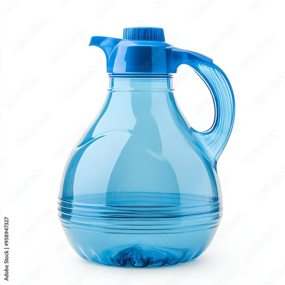 A blue jug with an ergonomic design and vibrant look sits ready on the counter A blue jug with an ergonomic design and vibrant look sits ready on the counter