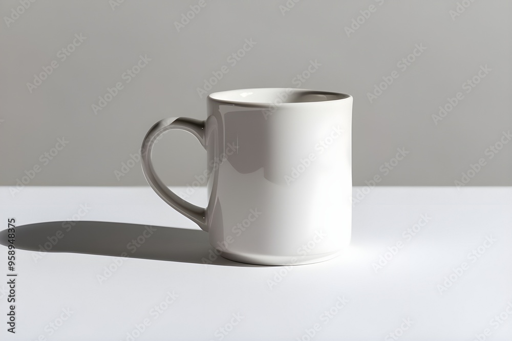 Photo of a blank Clean White mug Mockup Photo of a blank Clean White mug Mockup