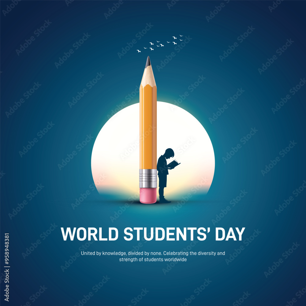 world students’ day. world students day creative poster, banner, social media post, background, template, postcard design etc. world students’ day. world students day creative poster, banner, social media post, background, template, postcard design etc.